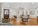 Well-lit living room with hardwood floors and a view to the front yard, providing a cozy atmosphere at 1020 Pinedale Se Dr, Smyrna, GA 30080