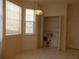 Breakfast nook featuring a large bright window and ample storage at 158 Weatherstone Dr, Woodstock, GA 30188