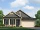 Charming single-story home with gray siding, covered porch, and manicured lawn, offering curb appeal at 38 Lakeview Pt, Dallas, GA 30157