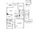 Detailed floor plan showcasing the layout with 3 bedrooms, 2 baths, living, kitchen and 2 car garage at 38 Lakeview Pt, Dallas, GA 30157