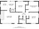 Detailed floor plan showcasing the layout of the bedrooms, living room, kitchen, and hall at 2202 Polar Rock Sw Pl, Atlanta, GA 30315