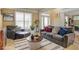 This staged living room is brightly lit and features a sofa, armchair, and coordinated decor at 3162 Abbey Sw Dr, Atlanta, GA 30331