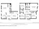 Detailed floor plan showcasing the layout of the home's two levels with dimensions at 4022 Rosebud Park Dr, Snellville, GA 30039
