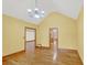 Dining room with a chandelier and hardwood floors at 2705 Luke Edwards Rd, Dacula, GA 30019