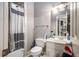 Bathroom with a shower/tub, a white toilet, and a white sink and vanity at 461 Wynns Way, Atlanta, GA 30331