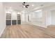 Spacious living room with built-in shelving and open floorplan at 1908 Variations Ne Dr, Atlanta, GA 30329