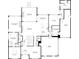 Detailed first-floor plan showcasing the layout of bedrooms, kitchen, living spaces, and bathrooms at 5060 Lake Forrest Dr, Atlanta, GA 30342