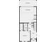 Detailed floor plan features bedroom, bathroom, entry foyer, 2 car garage, porch and deck above at 103 Holt Ln, Lawrenceville, GA 30046