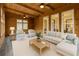 Cozy sunroom featuring wood paneled walls, comfortable seating, and abundant natural light at 2353 Habersham Sw Dr, Marietta, GA 30064
