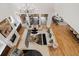 Stunning overhead view of an open living area with fireplace and lots of natural light at 4895 Lansbury Dr, Atlanta, GA 30342