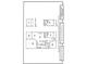 Blueprint drawing showing the main level floor plan of the house at 158 South Village Ave, Holly Springs, GA 30115