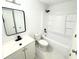 Bathroom with modern fixtures including a sleek vanity, and tub at 782 Fox Valley Dr, Stone Mountain, GA 30088