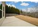 Expansive backyard with concrete patio and retaining wall for beautiful outdoor living and landscaping at 411 Ridgeway Ln, Canton, GA 30114