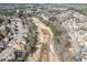 Aerial view of the house highlighting its proximity to the lush community landscape and serene golf course at 3835 Greenside Ct, Dacula, GA 30019