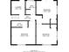 Floorplan of upper level featuring three bedrooms, laundry, walk-in closet, hall, and bathroom at 2916 Lloyd Rd, Decatur, GA 30034