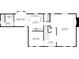Main floor detailed floor plan showcasing kitchen, living room, dining area and laundry at 3242 Inns Brook Way, Snellville, GA 30039