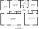 Main level floor plan showing kitchen, living room, and bedrooms at 2504 Brentwood Rd, Decatur, GA 30032