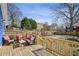Relaxing backyard deck with comfortable seating and a view of the fenced yard at 726 Brookline Sw St, Atlanta, GA 30310