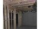 Unfinished basement featuring exposed ceiling with pink insulation at 8033 White Stone Blvd, Douglasville, GA 30135