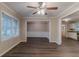 Spacious dining room with modern wood flooring and decorative trim details at 2024 Rosewood Rd, Decatur, GA 30032