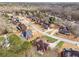 Aerial view displaying a well-maintained home nestled in a tranquil, suburban setting at 3207 Haleys Way, Conyers, GA 30013