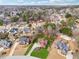 A high angle shot of the neighborhood showing the houses, trees, and roads in the area at 3207 Haleys Way, Conyers, GA 30013