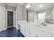 Large bathroom has double sinks, a soaking tub and walk-in closet at 3207 Haleys Way, Conyers, GA 30013
