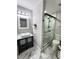 Updated bathroom with a vessel sink, new fixtures, and tiled glass shower at 2571 Royston Dr, Duluth, GA 30097