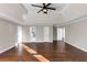 Spacious main bedroom featuring hardwood floors and neutral walls, ready for your personal touch at 3017 Lana Ln, Marietta, GA 30066