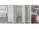 Pantry features ample shelving for storage, conveniently located next to the kitchen and dining room at 3017 Lana Ln, Marietta, GA 30066