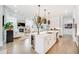 Spacious kitchen island open to the living room for entertaining at 603 Old Peachtree Ne Rd, Lawrenceville, GA 30043