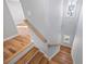 A classic wooden staircase leads to the next level of this home at 3200 Tackett Rd, Douglasville, GA 30135