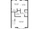 First floor plan featuring a living room, kitchen, dining area, utility room, and bathroom at 164 Oxbo Rd, Roswell, GA 30075