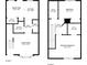 A view of the first and second floor plans at 164 Oxbo Rd, Roswell, GA 30075