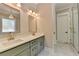 Bathroom with double sink vanity and glass shower at 270 New Hope Rd, Lawrenceville, GA 30046