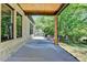 Covered patio featuring a concrete floor and wood columns, blending indoor and outdoor living at 270 New Hope Rd, Lawrenceville, GA 30046