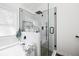 Clean bathroom featuring soaking tub, glass shower and modern fixtures at 1514 Park Grove Dr, Lawrenceville, GA 30046