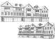 Detailed architectural rendering of new townhomes featuring attached garages and multi-story facades at 1977 American Way # 30, Kennesaw, GA 30144
