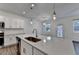Kitchen island with stainless steel dishwasher, sink, and white cabinets in a modern home at 4118 Haleston Rd, Duluth, GA 30097