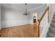 Traditional dining room featuring decorative moldings, tray ceilings, and a view leading to the kitchen space at 7290 Weber St, Atlanta, GA 30349