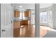 Kitchen and breakfast nook features lots of cabinets and exterior access at 7290 Weber St, Atlanta, GA 30349