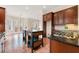 Gourmet kitchen featuring granite countertops, a center island, and stainless steel appliances at 30 Crolley Ln, White, GA 30184