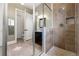 This bathroom showcases a glass shower, tile surround, and a built-in niche at 30 Crolley Ln, White, GA 30184