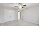 Bedroom has a ceiling fan, carpeted floor, and a closet at 6096 Marigold Way, Atlanta, GA 30349