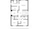 Upstairs floor plan featuring primary bedroom and bath, two bedrooms, bathrooms, laundry, and walk-in closets at 203 Hubbard Rd, Woodstock, GA 30188