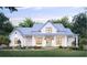 Charming single-story home featuring a welcoming front porch and a beautifully landscaped yard at 3286 Elwin Ragsdale Way, Acworth, GA 30102