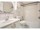 Bathroom with a shower and a white vanity at 4030 Staghorn Ct, Douglasville, GA 30135