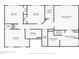 Detailed floor plan showcasing bedrooms, bathrooms, laundry, closets, and primary suite layout at 4157 Medlock Woods Dr, Snellville, GA 30039