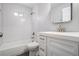 Bright bathroom featuring new fixtures, and a shower-tub combination at 4981 Crowe Se Dr, Smyrna, GA 30082