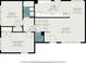 Layout of main level with kitchen, dining, living, laundry, bath, primary bedroom, and additional bedroom at 4981 Crowe Se Dr, Smyrna, GA 30082